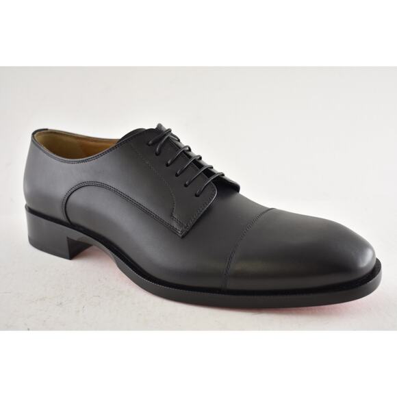 Christian Louboutin Cortomale Flat Black Leather Dress Oxford Derby Loafer 44 11 main image 9